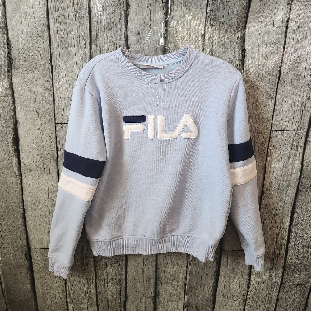 FILA Light Blue with navy & white Sweatshirt